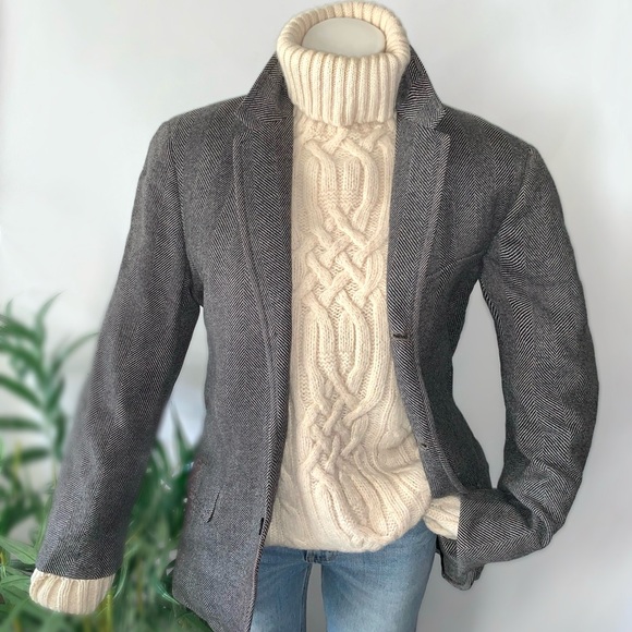 v i n t a g e :: 60s Cashmere Herringbone Tweed Blazer ACWA Union - Picture 15 of 15